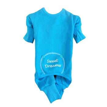 Sweet Dreams Thermal Dog Pajamas - Blue