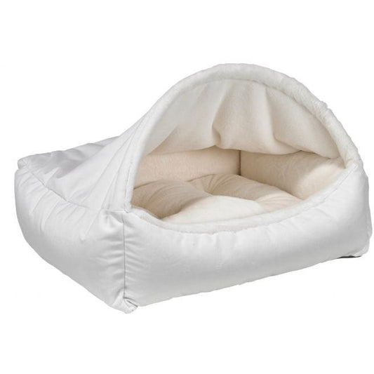Canopy Bed - Faux Fur-  Winter White